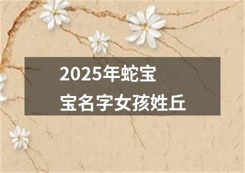 2025年蛇宝宝名字女孩姓丘