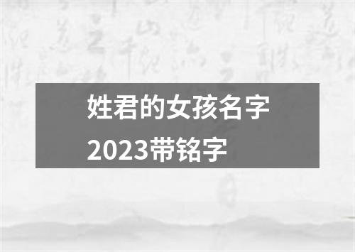 姓君的女孩名字2023带铭字