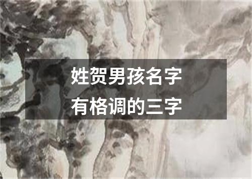 姓贺男孩名字有格调的三字