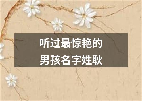 听过最惊艳的男孩名字姓耿