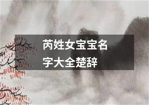 芮姓女宝宝名字大全楚辞