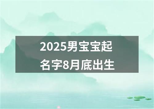 2025男宝宝起名字8月底出生