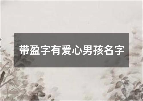 带盈字有爱心男孩名字