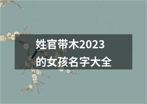 姓官带木2023的女孩名字大全