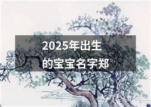 2025年出生的宝宝名字郑