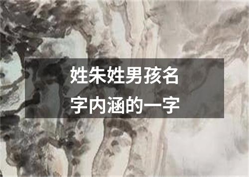 姓朱姓男孩名字内涵的一字