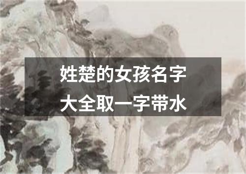 姓楚的女孩名字大全取一字带水
