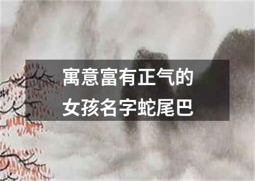 寓意富有正气的女孩名字蛇尾巴