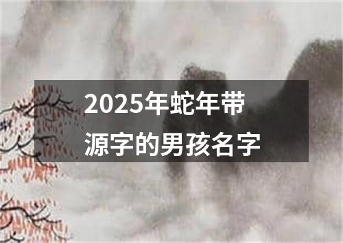 2025年蛇年带源字的男孩名字