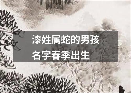 漆姓属蛇的男孩名字春季出生
