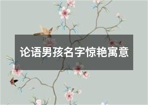论语男孩名字惊艳寓意
