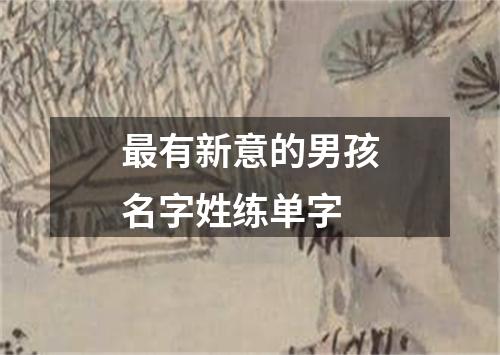 最有新意的男孩名字姓练单字