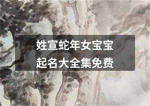 姓宣蛇年女宝宝起名大全集免费