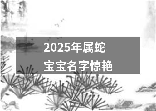2025年属蛇宝宝名字惊艳