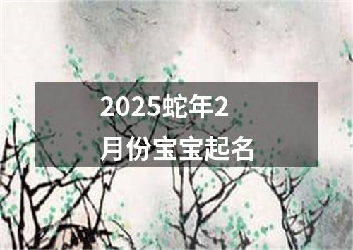 2025蛇年2月份宝宝起名