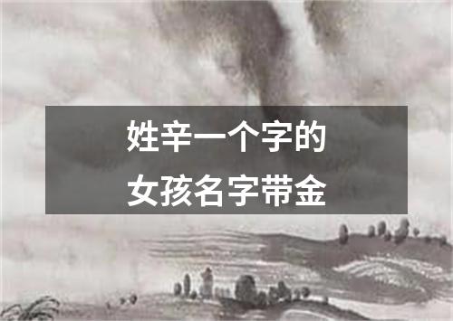姓辛一个字的女孩名字带金