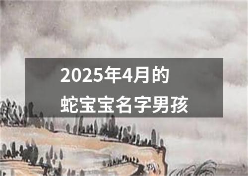 2025年4月的蛇宝宝名字男孩