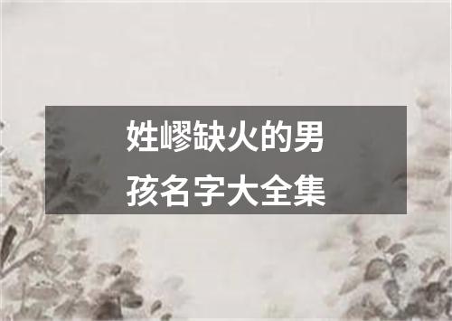 姓嵺缺火的男孩名字大全集