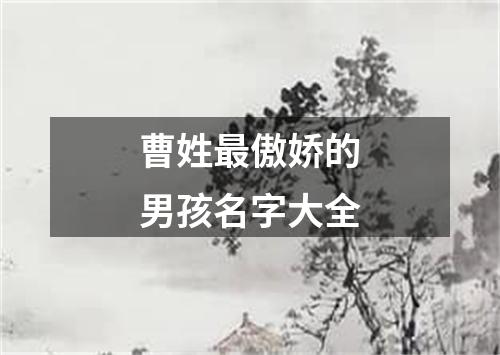 曹姓最傲娇的男孩名字大全