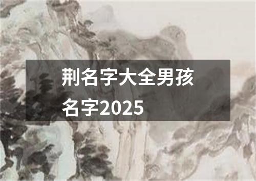 荆名字大全男孩名字2025