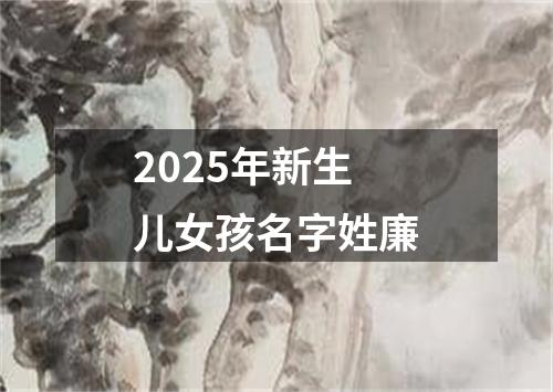 2025年新生儿女孩名字姓廉