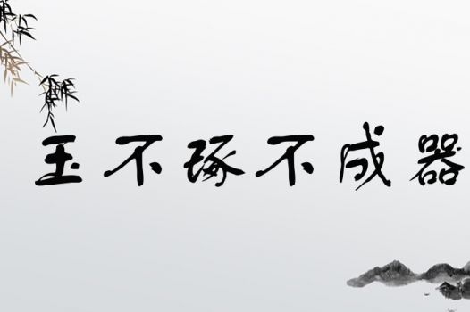 玉不琢，不成器