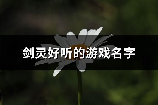剑灵好听的游戏名字(精选514个) 剑灵好听的游戏名字(精选514个)