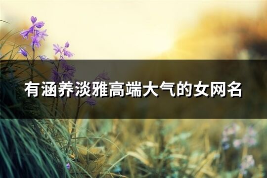 有涵养淡雅高端大气的女网名(共1101个) 有涵养淡雅高端大气的女网名(共1101个)