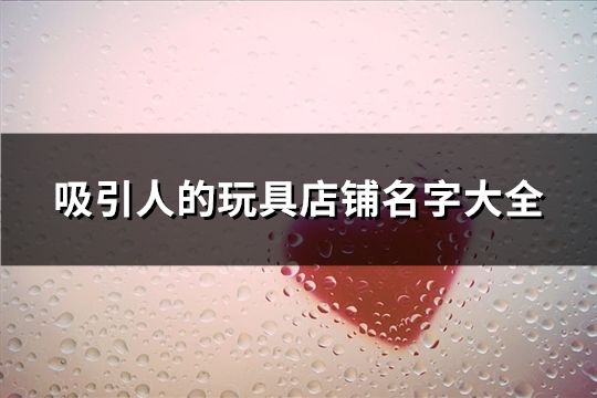 吸引人的玩具店铺名字大全(共102个) 吸引人的玩具店铺名字大全(共102个)
