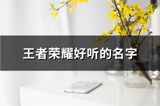 王者荣耀好听的名字(共89个) 王者荣耀好听的名字(共89个)