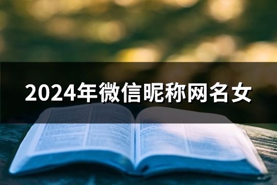2024年微信昵称网名女(共172个) 2024年微信昵称网名女(共172个)