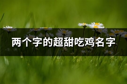 两个字的超甜吃鸡名字(共781个) 两个字的超甜吃鸡名字(共781个)