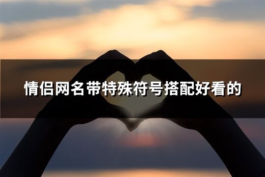 情侣网名带特殊符号好看的(共63个)