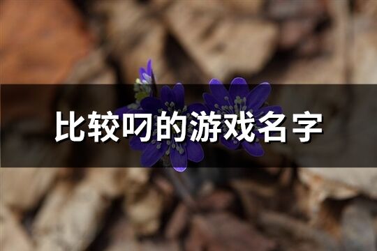 比较叼的游戏名字(共122个) 比较叼的游戏名字(共122个)