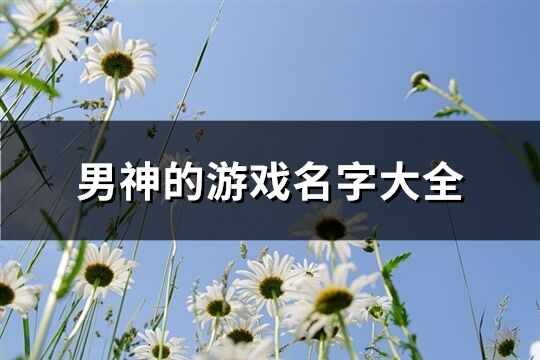男神的游戏名字大全(共173个) 男神的游戏名字大全(共173个)
