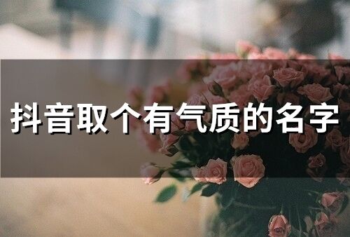 抖音取个有气质的名字 抖音昵称有内涵的名字 抖音取个有气质的名字 抖音昵称有内涵的名字