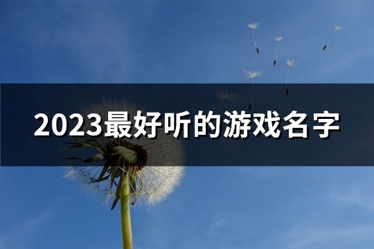 2023最好听的游戏名字(774个) 2023最好听的游戏名字(774个)
