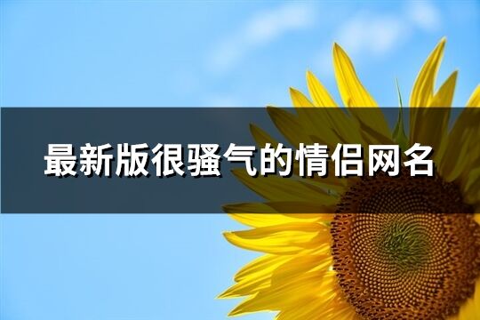 最新版很骚气的情侣网名(优选318个) 最新版很骚气的情侣网名(优选318个)