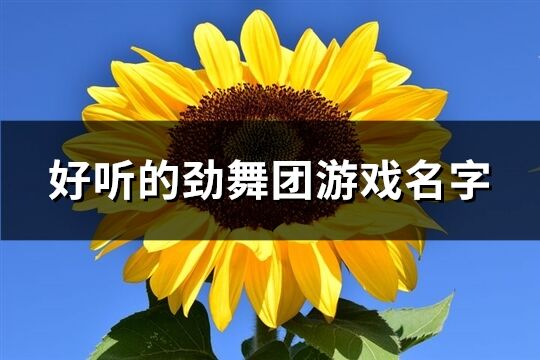 好听的劲舞团游戏名字(共108个)