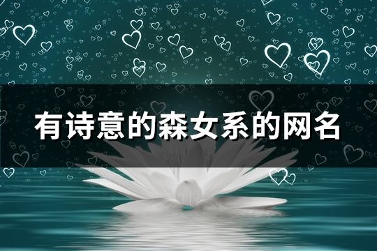 有诗意的森女系的网名(119个) 有诗意的森女系的网名(119个)