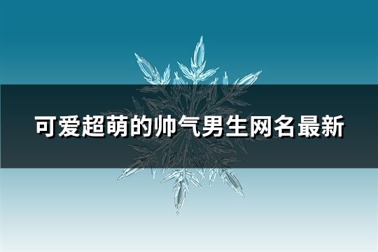可爱超萌的帅气男生网名最新(共172个) 可爱超萌的帅气男生网名最新(共172个)