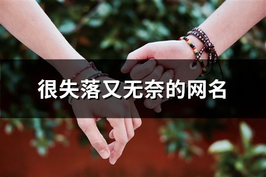 很失落又无奈的网名(共1066个) 很失落又无奈的网名(共1066个)