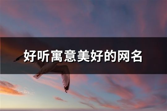 好听寓意美好的网名(420个) 好听寓意美好的网名(420个)