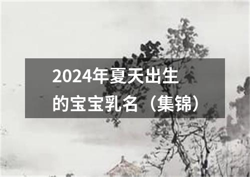 2024年夏天出生的宝宝乳名(集锦)