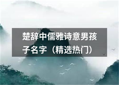 楚辞中儒雅诗意男孩子名字（精选热门）