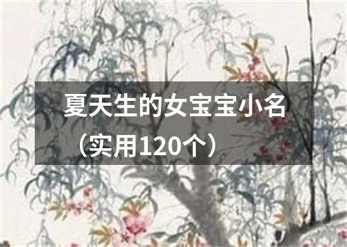 夏天生的女宝宝小名（实用120个）