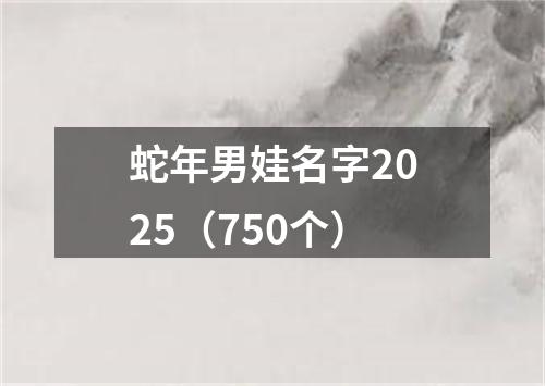 蛇年男娃名字2025（750个）