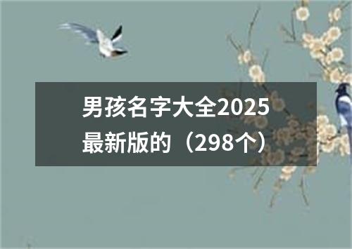男孩名字大全2025最新版的（298个）