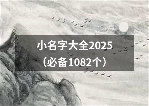 小名字大全2025（必备1082个）