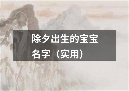 除夕出生的宝宝名字（实用）